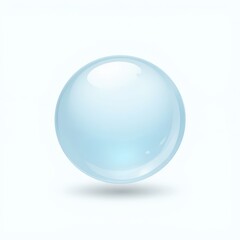 Delicate blue bubble resting softly on a light background, capturing a serene moment in time and evoking a sense of tranquility Generative AI