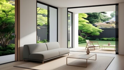 Modern Minimalist Japanese-Style Room Interior Design