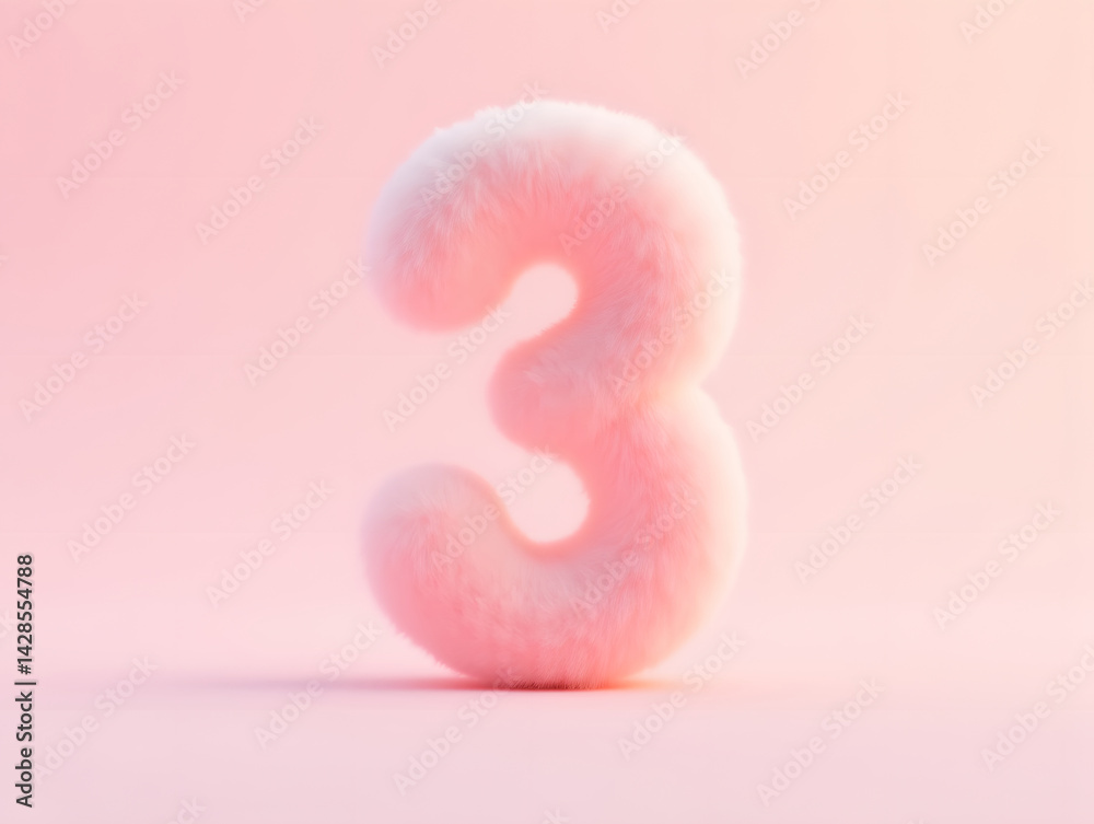 Poster 3d rendering digital font big sale event countdown concept element