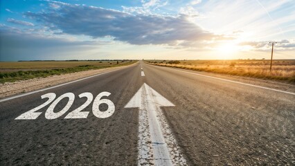 Road to 2026 &ndash; Symbolic Journey Toward Success and New Year Positivity