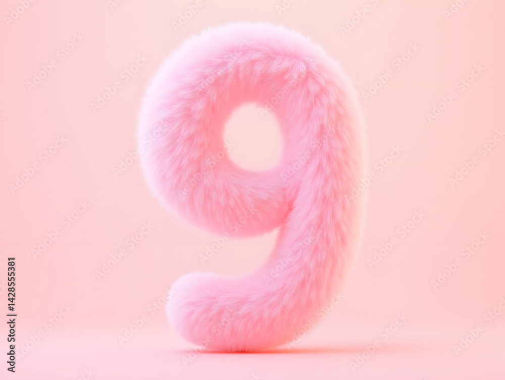 Poster 3d rendering digital font big sale event countdown concept element