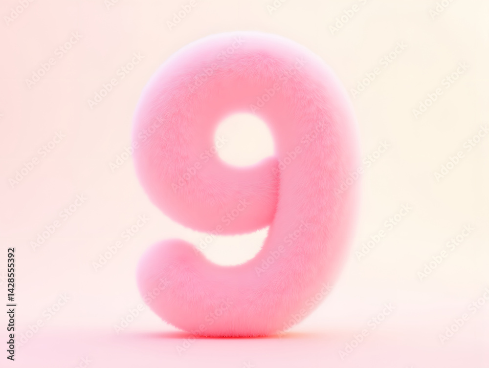 Poster 3d rendering digital font big sale event countdown concept element