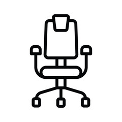 Get a sight of this captivating line icon showing office chair