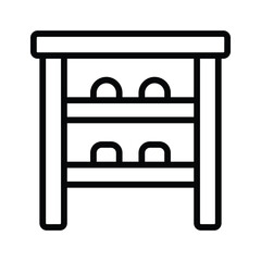 Easy to edit linear style icon of shoe rack, ready for premium use