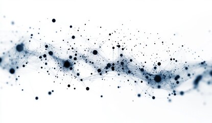 Abstract network of interconnected data points.  Complex digital connections