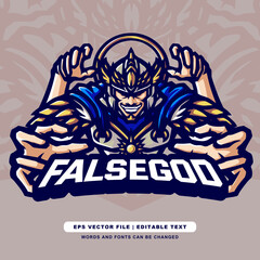 False god E-sport Logo - Deceptive Divinity Gaming Mascot