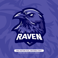 Raven E-sport Logo - Mysterious Bird of Darkness Emblem