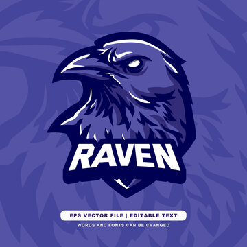 Raven E-sport Logo - Mysterious Bird of Darkness Emblem