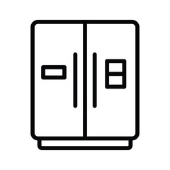 Wardrobe icon creatively designed in outline style