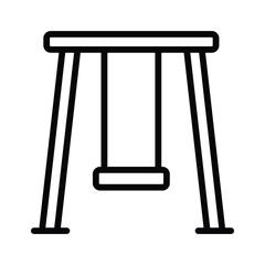 Download our premium linear style icon of garden swing