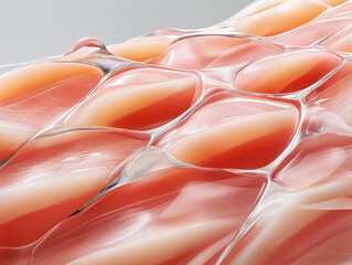 Close-up of tilapia fish scales repurposed as biodegradable skin graft. Demonstrates sustainable solutions for burn treatment and wound care in clinical settings.