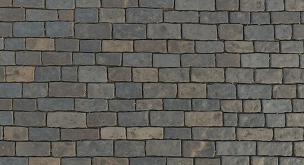 Obraz premium Cobblestone Pavement Texture: A Detailed Look at Gray and Brown Stones