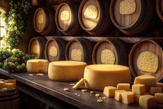 Graphic layouts showcasing advertising concepts for aging products