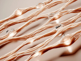 Microscopic Regeneration of Artificial Skin Cells with Collagen Fibers