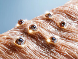 Microscopic Regeneration of Artificial Skin Cells with Collagen Fibers
