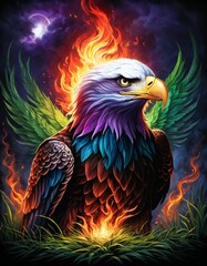 Obraz premium imaginary, various imaginary eagle views