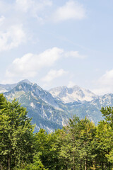 Fototapeta premium Mountain landscape near Bohinj in Triglav National Park in Slovenia during summertime