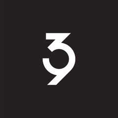 number thirty nine logo design vector icon