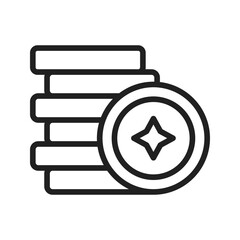 Coins icon vector image. Suitable for mobile apps, web apps and print media.
