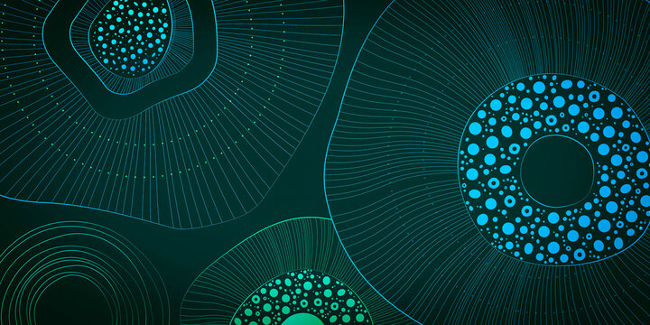 Abstract background inspired by microscopic structures. Ideal for tech-focused web design, UI UX, or creative visuals with a futuristic touch. - Powered by Adobe