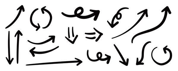 手書きベクター矢印セット