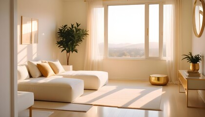 interior modern design room 3d