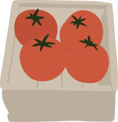 Hand-Drawn Tomato Market Vegetables