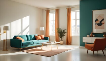 interior modern design room 3d