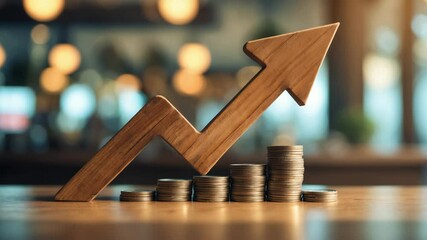 Arrow Pointing Down with Coin Accumulation. Fundamental Principles for Success, Strategies, and Approaches to Adjusting Concepts.