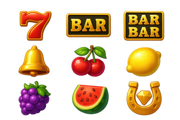 AI Generated Jackpot VIP Bonus Icons Set