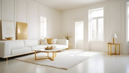 interior modern design room 3d