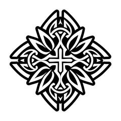 A solid style icon of christ cross symbol