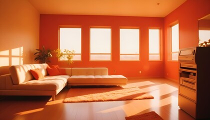 interior modern design room 3d