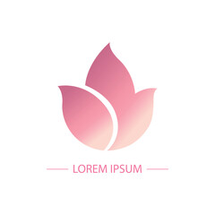 Elegant Pink Abstract Flower Icon Design