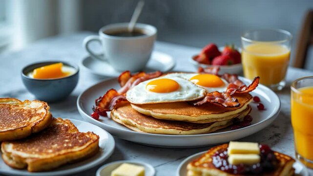 Nutritious All-in-One Breakfast Showcasing Foods