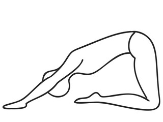 Fluid Single Line Drawing of a Dancer in Motion for Artistic and Expressive Designs