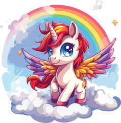 mermaid with rainbow