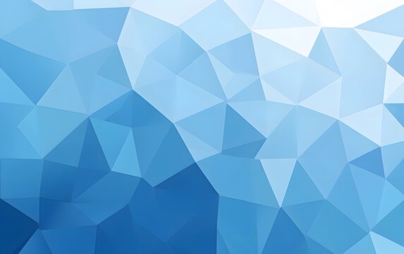 Abstract Blue Low Poly Geometric Background