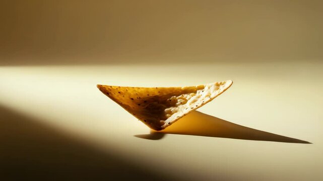 Corn tortilla chips garnished with melted cheese and toppings.