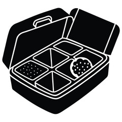 Open Tupperware Container vector file – Leakproof Food Container Vector for School, Office & Travel