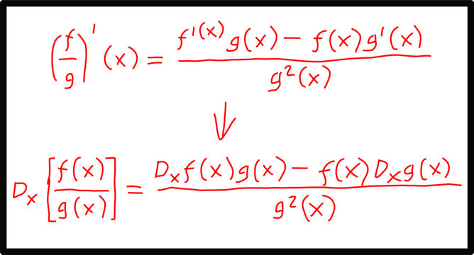 basic calculus, derivatives, linear operators, quotient rule