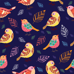 Vector Images of Various Types of Bird Patterns With Subtle Colors