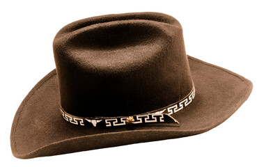 chapeau en feutre brun, PNG fond transparent