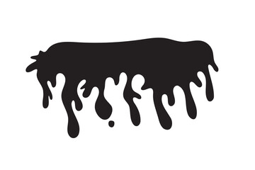 Ink splash shape colorful isolated transparency background.