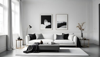 interior modern design room 3d