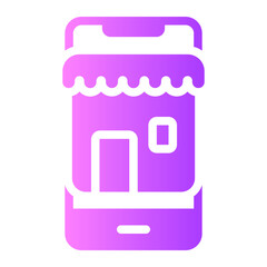 online shop gradient icon