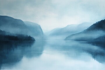 Misty mountain lake landscape (17)