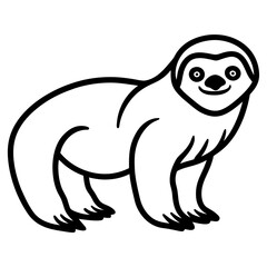 Chill Sloth Outline