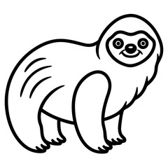 Obraz premium Chill Sloth Outline