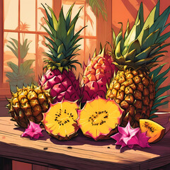 Ilustração de frutas